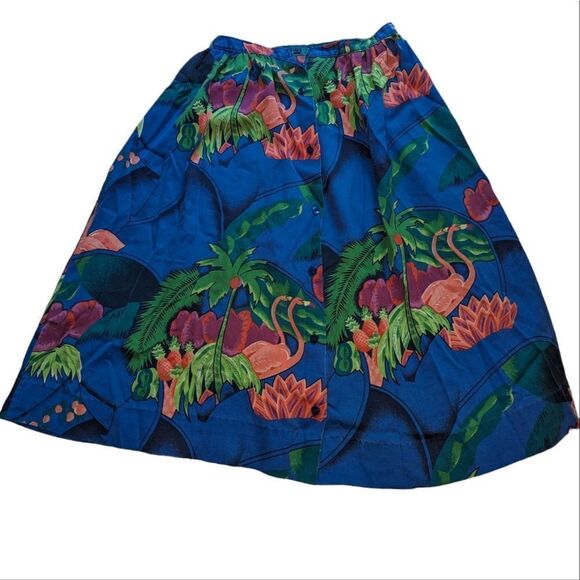Vintage Cheryl Tiegs flamingo print skirt size 8🦩 - Picture 4 of 7